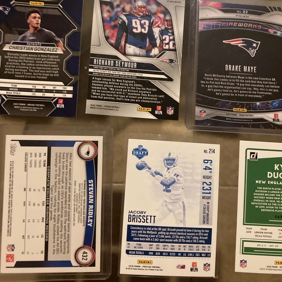 New England Patriots 11 card lot with 2024 Panini Prizm Fireworks Drake Maye #22 - Picture 11 of 12